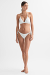 REISS RIPLEY - WHITE SIDE TIE BIKINI BOTTOMS, US 4