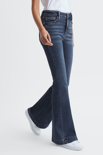 Good American High Rise Flared Jeans In Indigo