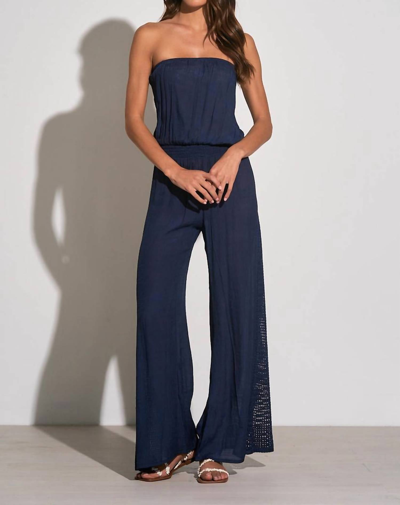 Elan Strapless Jumpsuit Cover-up In Navy