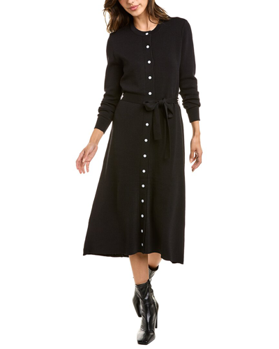Yal New York Button-up Sweaterdress In Black