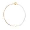 Joey Baby Lily Pearl & Chain Necklace In Gold