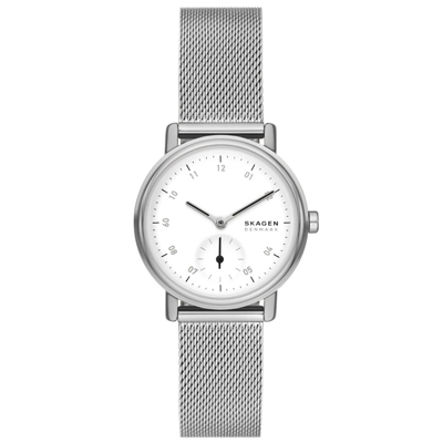 Skagen Women's Kuppel Lille Quartz Three Hand Silver-tone Stainless Steel Watch, 32mm