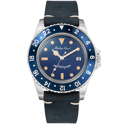 Mathey-tissot Men's Vintage Blue Dial Watch