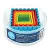 R & M International Square Cookie And Biscuit Cutters, Assorted Sizes, 5-piece Set In Multi