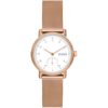 Skagen Women's Kuppel Lille Quartz Three Hand Rose Gold-tone Stainless Steel Watch, 32mm In White
