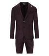 Manuel Ritz Burgundy Suit In Multi