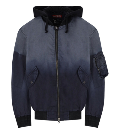 Diesel J-common Shaded-effect Bomber Jacket In Blue