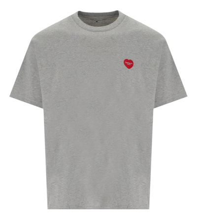 Carhartt Heart Patch Organic Cotton T-shirt In Grey