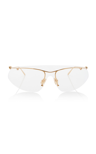 Bottega Veneta Metal Rimless D-frame Sunglasses In Neutral
