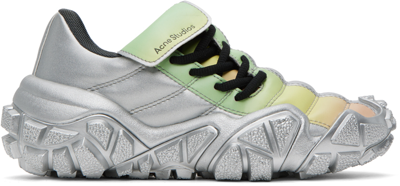 Acne Studios Laminated Faux Leather Sneakers In Multicolor
