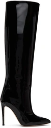 Paris Texas High Stiletto Heel Pointed Toe Boots In Black