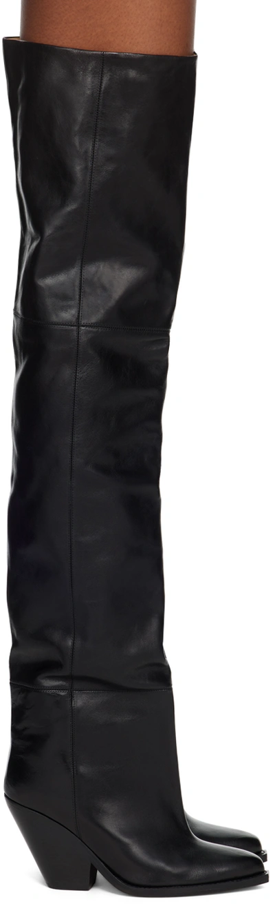 Isabel Marant Black Lalex Boots In 01bk Black