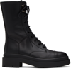 Jimmy Choo Nari Lace-up Leather Boots In Black/gold