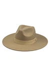 MARCUS ADLER VEGAN LEATHER TRIM FELT FEDORA