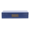 ADDISON ROSS LTD BLUE SHAGREEN BOX WITH SILVER