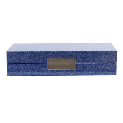 Addison Ross Ltd Blue Shagreen Box With Silver