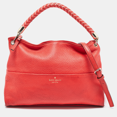 Pre-owned Kate Spade Red Leather Elliot Place Carmina Shoulder Bag