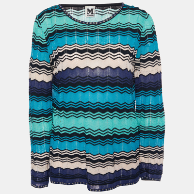Pre-owned M Missoni Multicolor Patterned Knit Top M