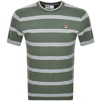 Fila Vintage Chapman Stripe T Shirt Green