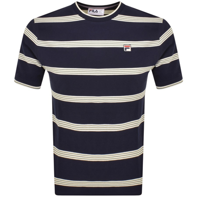 Fila Vintage Chapman Stripe T Shirt Navy