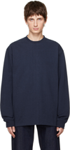 THE ROW NAVY KIRK LONG SLEEVE T-SHIRT