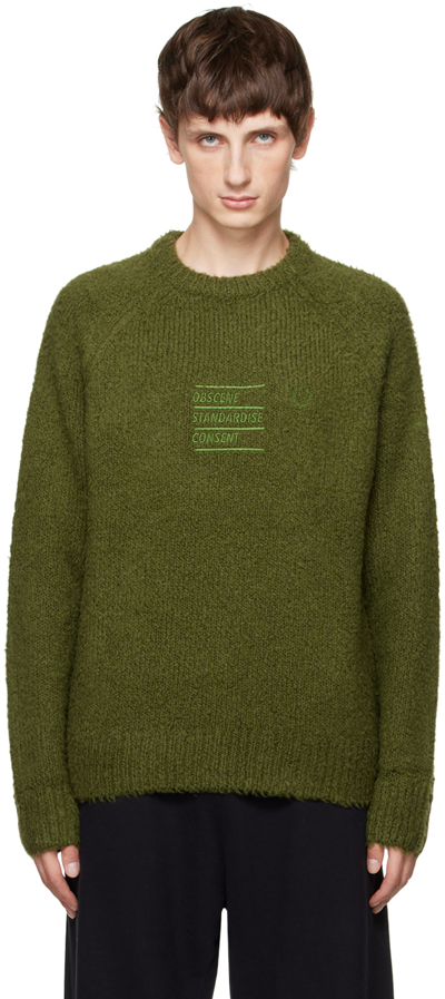 RAF SIMONS GREEN FRED PERRY EDITION SWEATER