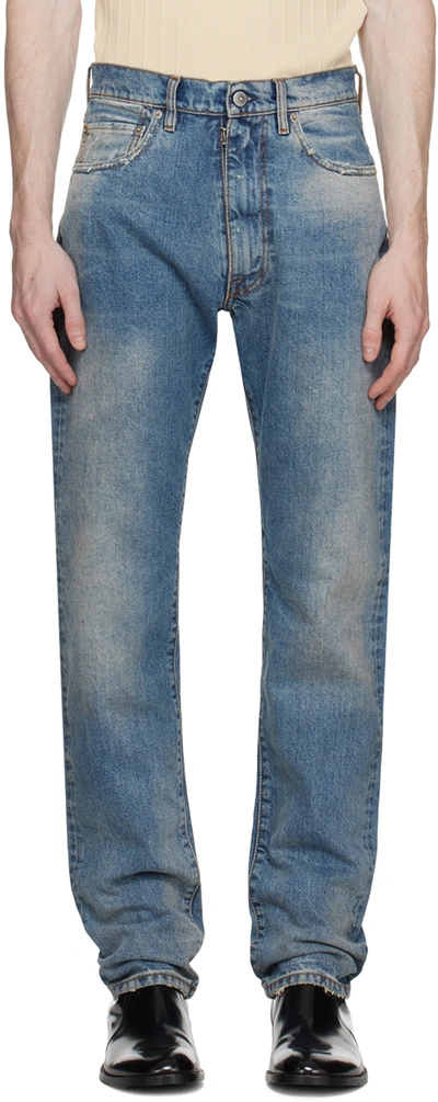 MAISON MARGIELA BLUE FIVE-POCKET JEANS