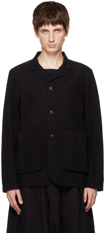 Toogood Black 'the Bookbinder' Jacket In Flint