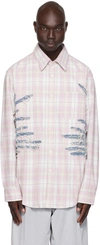 Y/PROJECT PINK & GRAY WHISKER SHIRT