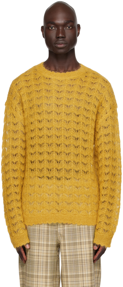 Cmmn Swdn Yellow Elnar Sweater In Mustard