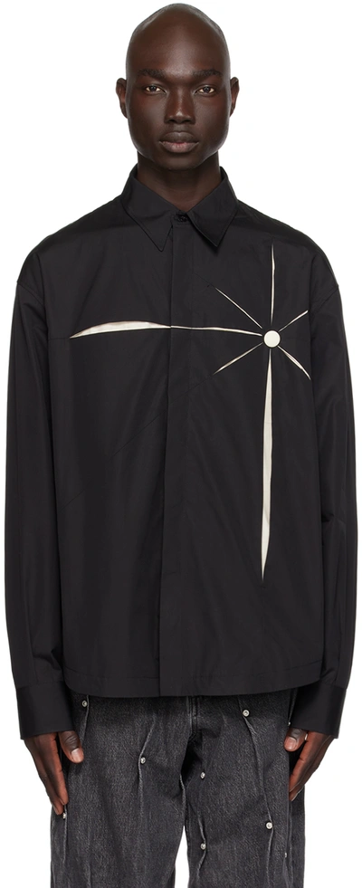 Kusikohc Origami Cotton Shirt In Black
