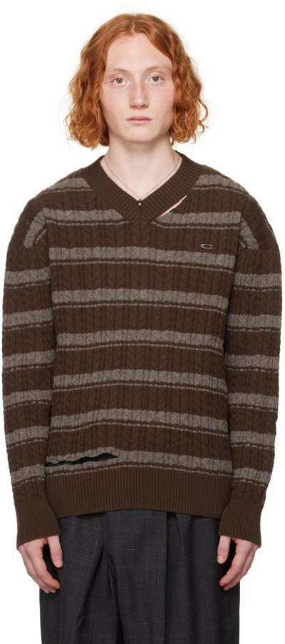 Commission Brown University Sweater In Chocolate