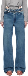 Y/PROJECT BLUE Y-BELT JEANS