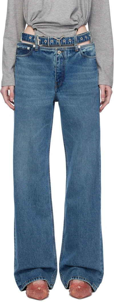 Y/project Blue Y-belt Jeans