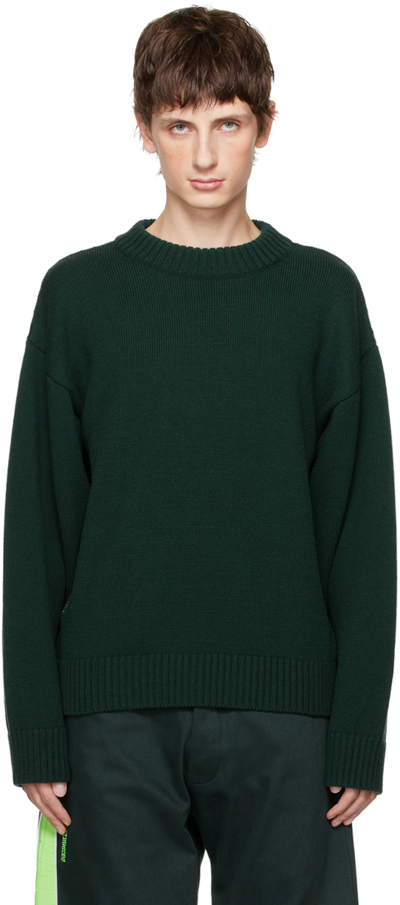 Robyn Lynch Green Crewneck Sweater In 24497004 Phthalo