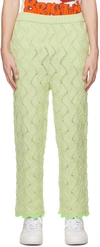 ROBYN LYNCH GREEN WAVY TROUSERS