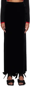 GANNI BLACK BOW MAXI SKIRT