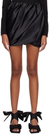 Ganni Womens Black Puffed-hem Stretch-recycled Polyester Mini Skirt In 099 Black