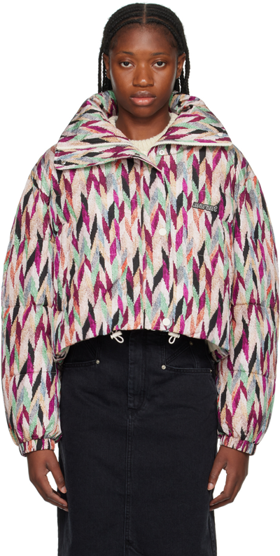 Isabel Marant Étoile Multicolor Quilted Jacket In Bemt Beige/mint