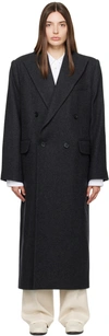 Filippa K Gray Tailored Peacoat In 1431 Anthracite Mela