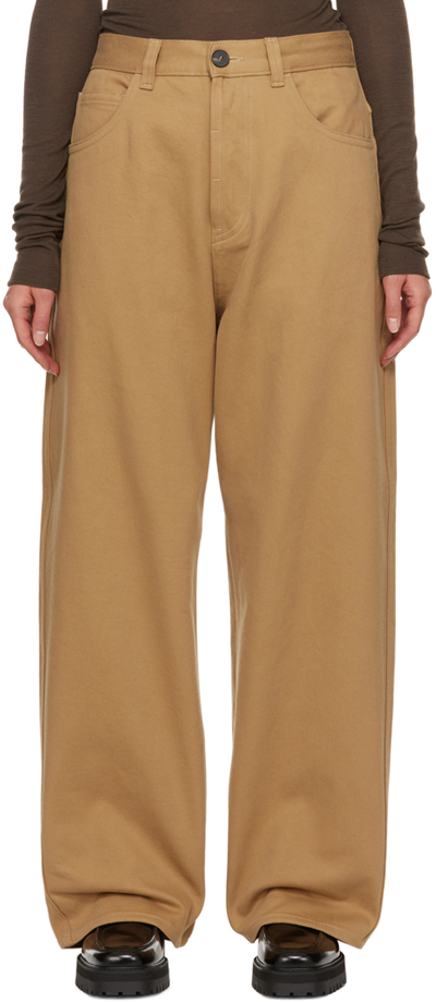 Sofie D'hoore Tan Peggy Trousers In Cardboard