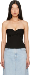 Agolde Tonia Twist Strapless Tube Top In Black