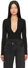 Agolde Zena Bodysuit Black In Black