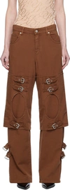 Blumarine Tan Boyfriend Jeans In N0557 Camoscio