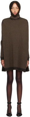 Balmain Brown Mini Monogram Jacket In Wfp Marron/marron
