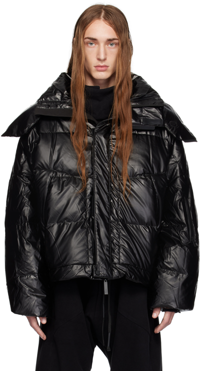 Templa Black Hyperion Os Down Jacket In Black-nano-gloss