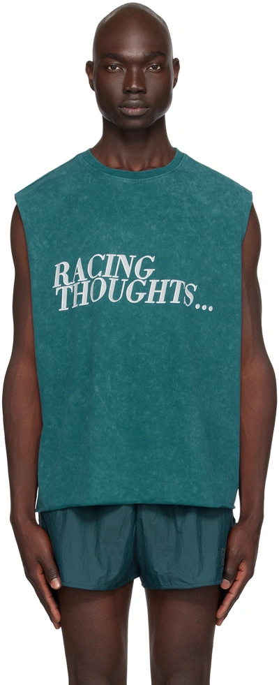Over Over Blue Easy Tank Top In Teal / 3m