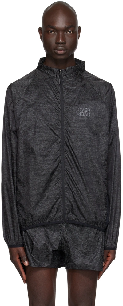 Over Over Black Reflective Track Jacket In Black Rain