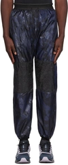 Over Over Navy Paneled Track Pants In Navy Foil
