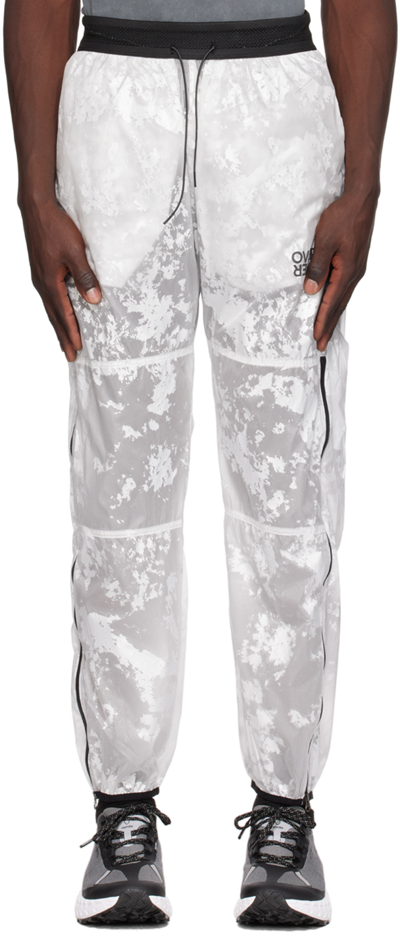 Over Over White Paneled Track Pants In White Foil
